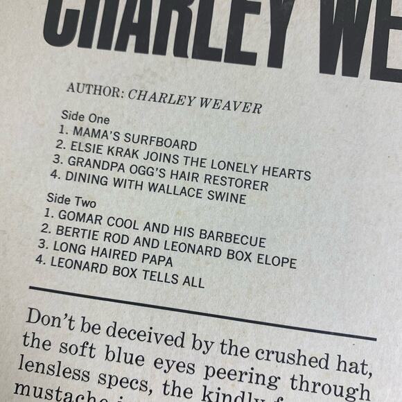 Charley Weaver's Letters from Mama 1968‎ Live from Steve Allen TV show RECORD - Picture 4 of 7